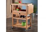 Kitchen Food Tray Trolley Cart Bamboo Home Furniture with wheels prices