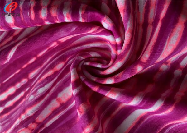Quality Antistatic Lycra Stripe Printed Nylon Spandex Fabric Bikini Fabric for sale