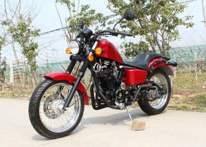 China Red 250cc Chopper Motorcycle 90 km / H Low Oil Consumption With 5 Manual Transmission on sale