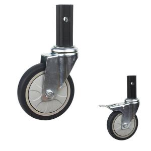  4 Square Stem Silent Food Cart Service Cart Casters Dust Resistant Trolley Wheels Heavy Duty Wholesale Manufactures