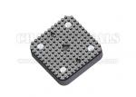 Rectangular Shock Absorption Black Silicone Rubber Bumpers With Metal Bonded