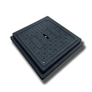  High Strength 300mm Square Drain Cover , FRP SMC Sewage Manhole Cover Manufactures