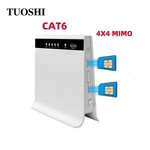  Cat6 Dual Sim Unlocked 4G LTE 5ghz Wifi Router With Sim Card Slot SMA Antenna Manufactures