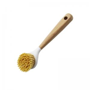 China Natural Wooden Long Handle Cleaning Brush for Kitchen Pan Pot Bowl Tableware on sale