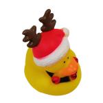 Christmas Yellow Rubber Ducks Baby Tub Toys Cute Deer / Penguin Pattern