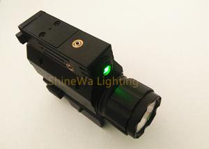 China 500 Lumen Tactical Flashlight With Green Laser Sight For Pistols IP64 Waterproof on sale