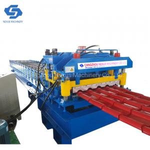 China                  Roofing Steel Tile Making Machine Step Tile Making Machine Tile Shape Roll Forming Machine              on sale