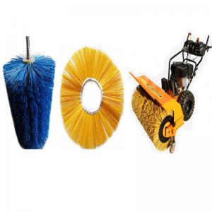  Customized Industry Road Sweeper Brushes Flat Rotary PVC Roller 600mm Hair Length Manufactures