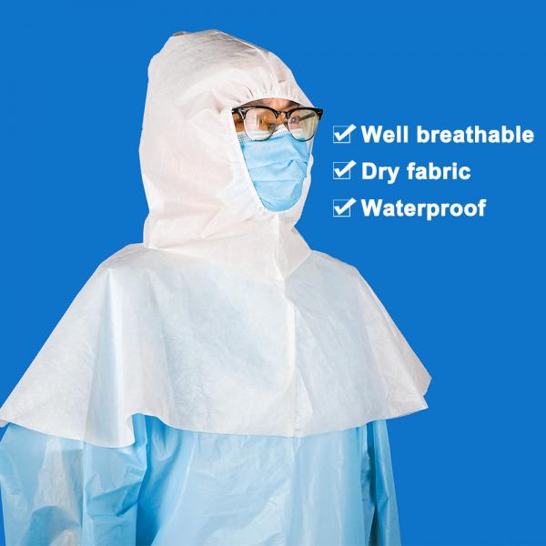 Quality Surgical Medical Protective Hood For Hospital , Disposable Surgeon Hood Head Cover for sale