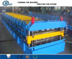  Corrugated Iron Double Layer Roll Forming Machine , Concrete Roof Tile Making Machine Manufactures