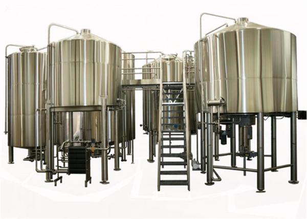 Quality 35BBL Large Brewing Equipment Semi Auto Controlling SUS304 / 316L Steam Heating for sale