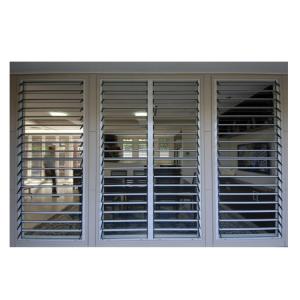  Aluminum Fixed Rolling Shutter Louver Glass Door For Exterior Vertical Manufactures