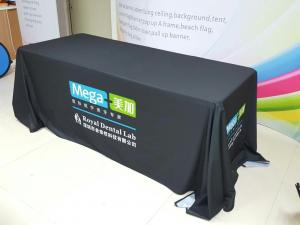 Trade Show Customized Size Stretch Fabric Table Cover Dye Sublimation Printing