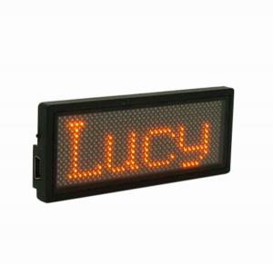  Moving Rechargeable LED Name Tag Orange color B1236TO Manufactures