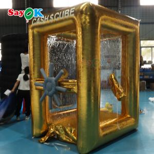  Gold Large Advertisng Inflatable Money Machine Crash Cube For Promotion Manufactures