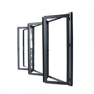  Aluminium Upvc Foldable Balcony Door Bay Window Bifold Doors Laminated Glass Manufactures