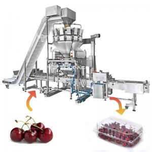 China Fruit Multihead Weighing And Packaging Machine Cherry Linear Filling Production Line on sale