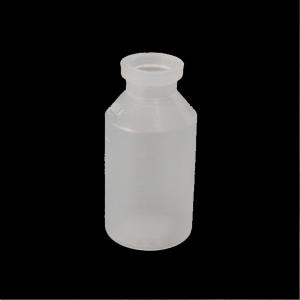 China best selling PE plastic veterinary medicine fish medicine with rubber stopper for vaccine injection on sale
