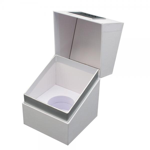 Quality Custom Logo White Rigid Paper Luxury Candle Jar Packaging Boxes With Foam Insert for sale