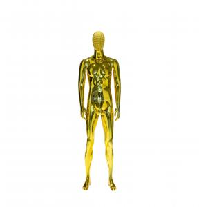  Yellow Male Full Body Mannequin Electroplated Standing Upright Manufactures