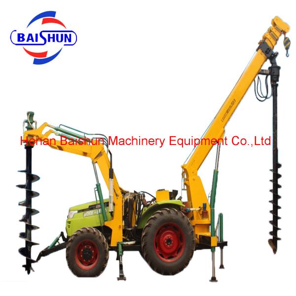 Quality Electric Pole Installation Machine With Hand Earth Small Tractor China Brand Ground Hole Drill Auger for sale
