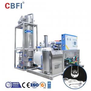 China 10 Tons Solid Flat Cut Ends Edible Tube Ice Machine R404a PLC Control on sale