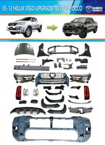 China Front Rear Bumper Car Body Kit For Toyota Hilux Vigo 05-14 Upgrade To 2021 Rocco on sale