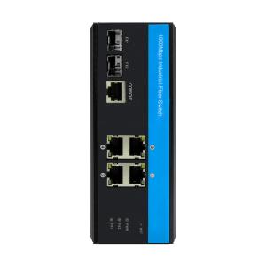  Fiber Network PoE Data Switch PoE Manageable 1000 Mbps 4RJ45 2SFP Manufactures