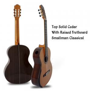 China Custom Handmade Raised Fretboard and SinglePort Lattic Bracing Classic Guitar with Free Case on sale