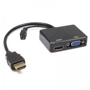  HDMI Male to VGA HDMI Female Splitter w/ Audio HD Video Cable Converter Adapter Manufactures