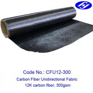  12K 300GSM Carbon Fiber Fabric / Unidirectional Carbon Fiber For Building Reinforcement Manufactures