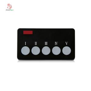  Simple fashion design wireless pagert system super thin five keys call button for office and factory Manufactures