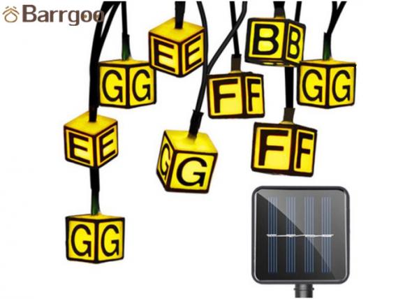 Quality Creative Letter Solar Powered Outdoor Christmas String Lights Waterproof Plastic Material for sale