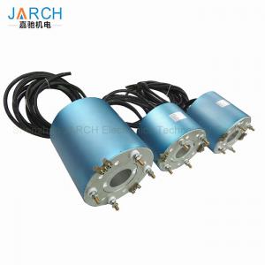  Large Power Current Through Bore Slip Ring Rotary Joint 4 Circuits 200A 20RPM Speed Manufactures