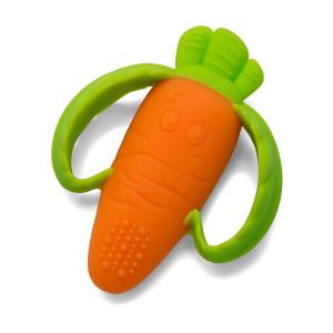 China Colorful Carrot Shaped Silicone Baby Teething Toy - Exercise Baby'S Senses Exploration Suitable For 3 Months And Above on sale