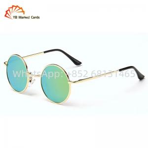 China Resin Marked Cards Contact Lenses Gold Luminous Cheating Sunglasses on sale