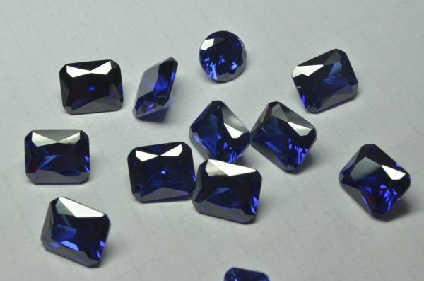 Quality Wholesale cubic zirconia blue stone,seme-precious blue cubic zirconia gems stones for sale