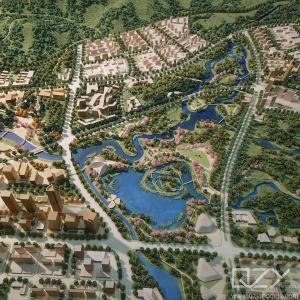 China Architecture Landscape City Planning Model Aecom 1:2500 Meixi Lake Urban Design on sale