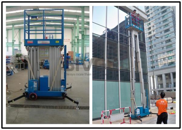 Quality 1330 * 600mm Vertical Mast Lift 12 Meter Platform Height For 2 Persons Work for sale