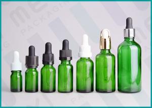  Green Glass Dropper Bottles , 10ml 20ml 30ml E-Liquid Dropper Bottle  Manufactures
