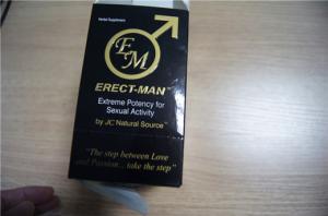 China Sex Enhancement Pill Packaging Display Box and Blister Card ERECT-MAN Paper Card on sale