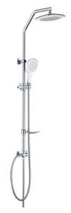China Wall Mount Rainfall Bathroom Shower Set stainless column pipe with ABS handheld shower head function on sale
